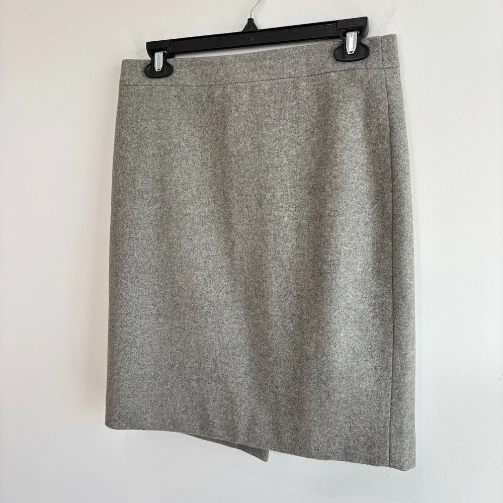 J. Crew Womens Size 4 The Pencil Skirt Wool Blend Gray Classic Preppy Academia